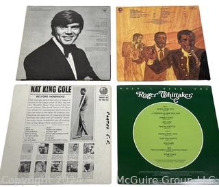 Four (4) Vinyl LP Records: Nat King Cole, Rodger Whittaker, Sammy Davis Jr.& John Davidson