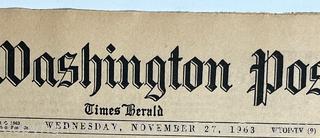 Five (5) 1963 Editions of The Washington Post Covering John F Kennedy JFK Assassination 