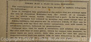 Newspaper Clippings Related to President McKinley Assassination.