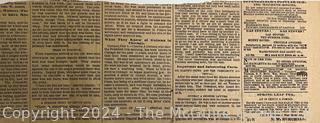 Portions of July 2, 1881 Evening Star Newspaper Reporting the Assassination of President Garfield