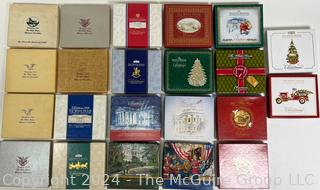 Twenty Two (22) White House Christmas Ornaments