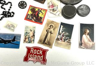 View-Master Reels, Metal Tins, Religious Ephemera, Military Photos & Cards, Post Cereal Premiums, Cherub, and Cigarette Lighters.