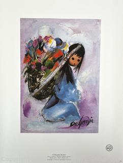 Unframed Art Print Titled A Beautiful Burden by by Ted DeGrazia.  18 x 14"