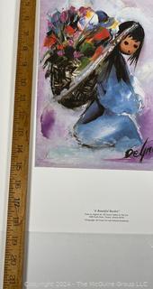 Unframed Art Print Titled A Beautiful Burden by by Ted DeGrazia.  18 x 14"