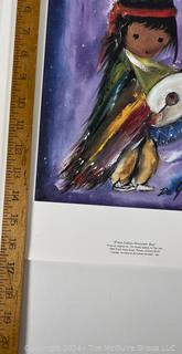 Unframed Art Print Titled Pima Indian Drummer Boy by by Ted DeGrazia.  18 x 14.5"