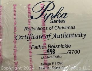 Pipka Santas Reflections Of Christmas with Certificate of Authenticity In Box - Pipka "Father Belsnickle Ornament" 2009