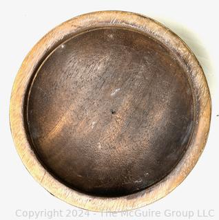 Round Dome Lid Carved Box with Gilt Decoration