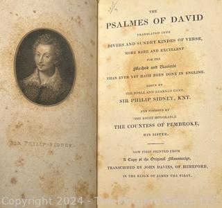 Leather Bound Copy of The Psalmes of David Translated Into Divers and Sundry Kindes of Verse, 1823