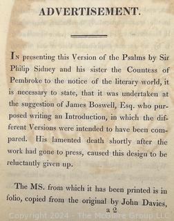 Leather Bound Copy of The Psalmes of David Translated Into Divers and Sundry Kindes of Verse, 1823