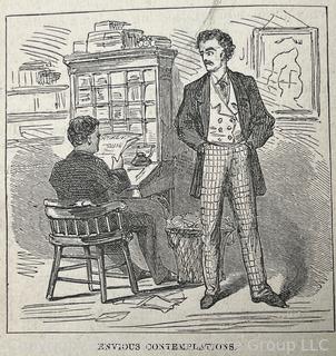 "Roughing It" by Mark Twain 1872 Illustrated Edition.  Leather Covers.  Published by American Publishing Company. Issued for Subscription Only and Not For Sale in Bookstores  