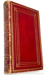 Red Leather Bound Poems by William Cowper, of the Inner Temple, Esq. Published by J. Johnson, London, 1808, Volume II