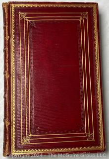 Red Leather Bound Poems by William Cowper, of the Inner Temple, Esq. Published by J. Johnson, London, 1808, Volume II