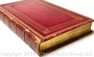 Red Leather Bound Poems by William Cowper, of the Inner Temple, Esq. Published by J. Johnson, London, 1808, Volume II