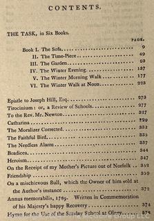 Red Leather Bound Poems by William Cowper, of the Inner Temple, Esq. Published by J. Johnson, London, 1808, Volume II