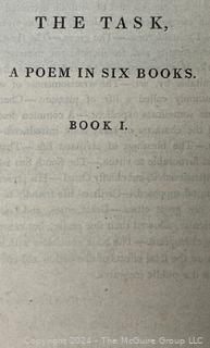 Red Leather Bound Poems by William Cowper, of the Inner Temple, Esq. Published by J. Johnson, London, 1808, Volume II