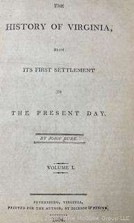 The History of Virginia, from Its First Settlement to the Present Day, Volumes I-II by John Burk