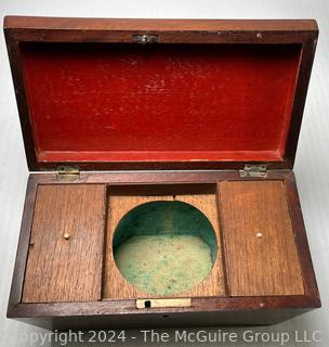 English Regency Mahogany Sarcophagus Tea Caddy Box