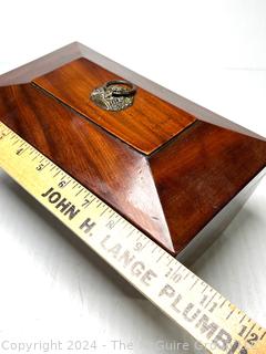 English Regency Mahogany Sarcophagus Tea Caddy Box