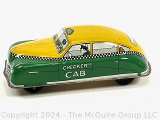 Vintage Walt Reach Toys by Courtland Green & Yellow Checker Cab wind-up