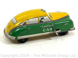 Vintage Walt Reach Toys by Courtland Green & Yellow Checker Cab wind-up