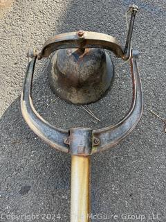 Cast Iron Bell Attached to Mounting Pole 