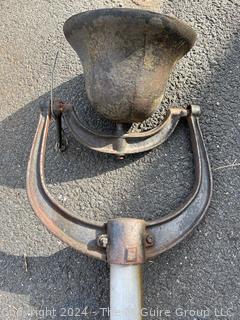 Cast Iron Bell Attached to Mounting Pole 