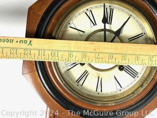 Regulator Wall Clock in Wood Case 