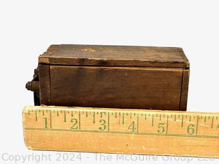 Early Ford Model T Car Battery in Wooden Box