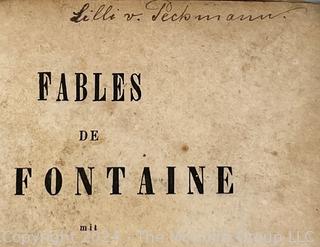 "Fables de la Fontaine". Printed in Germany. No Jacket. No Date Listed. French Text