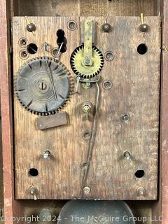 Edward M. Barnes Weight Driven Wooden Works Clock, Bristol Conn.