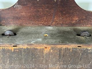 Edward M. Barnes Weight Driven Wooden Works Clock, Bristol Conn.