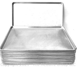 Fifteen (15) Full Size Commercial Heavy Duty Aluminum Baking Sheet or Pan.  18" x 26"  