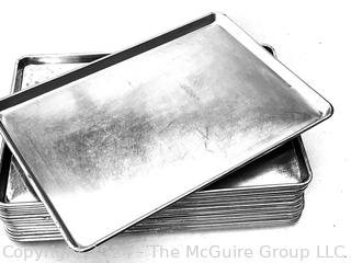 Fifteen (15) Full Size Commercial Heavy Duty Aluminum Baking Sheet or Pan.  18" x 26"  