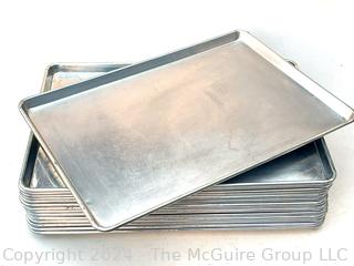 Fifteen (15) Full Size Commercial Heavy Duty Aluminum Baking Sheet or Pan.  18" x 26"  