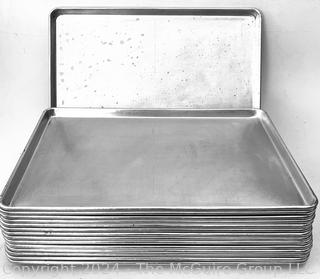 Fifteen (15) Full Size Commercial Heavy Duty Aluminum Baking Sheet or Pan.  18" x 26"  