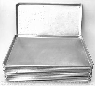 Fifteen (15) Full Size Commercial Heavy Duty Aluminum Baking Sheet or Pan.  18" x 26"  