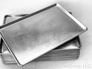 Fifteen (15) Full Size Commercial Heavy Duty Aluminum Baking Sheet or Pan.  18" x 26"  