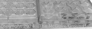 Mixed Group of Candy Molds Including Chocolate World Polycarbonate Molds #2184 & #1521 & 
Silicon Flexipan 1562