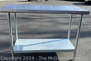 Commercial Stainless Steel Work Table with Shelf.  24" x 48" x 35" 