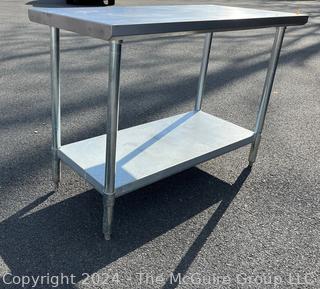 Commercial Stainless Steel Work Table with Shelf.  24" x 48" x 35" 