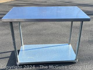 Commercial Stainless Steel Prep Table With Undershelf.  30" x 48" x 35" 