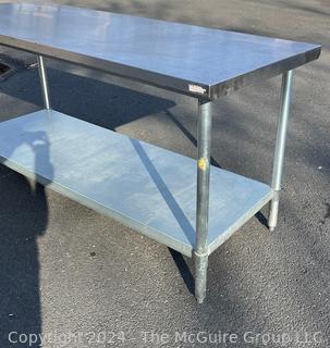 Commercial Stainless Steel Prep Table With Undershelf.  30" x 72" x 35" 