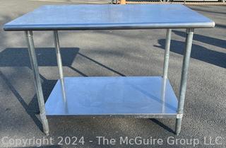 Commercial Stainless Steel Prep Table With Undershelf.  30" x 48" x 35" 