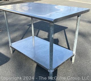 Commercial Stainless Steel Prep Table With Undershelf.  30" x 48" x 35" 