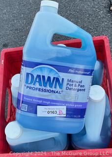 Five (5) One-Gallon Bottles of Dawn Professional Grade Cleaning Soap