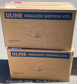 Three (3) Uline Insulated Shipping Kits, Unopened.