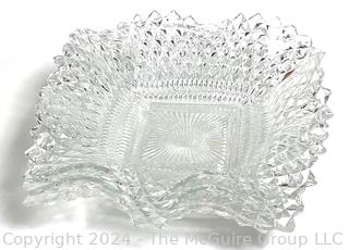 Collection of Clear Federal Glass in Diamond Point Pattern