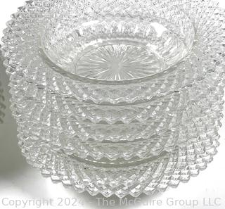 Collection of Clear Federal Glass in Diamond Point Pattern