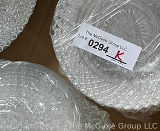 Collection of Clear Federal Glass in Diamond Point Pattern