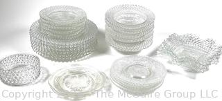 Collection of Clear Federal Glass in Diamond Point Pattern